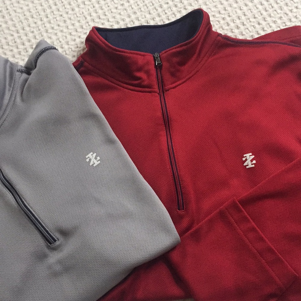 SOLD 2 Izod pull over golf 3/4 zip size XL